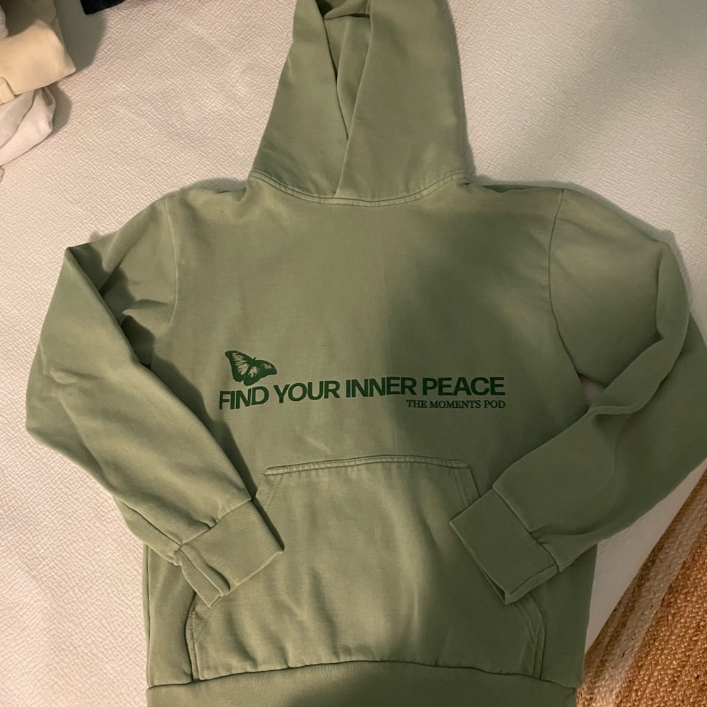 Green Hoodie with Inspirational Text